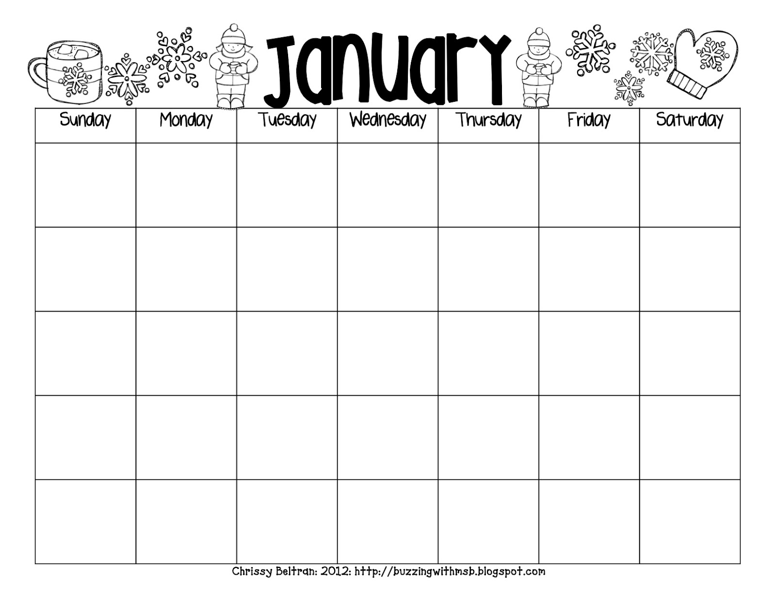 November homework calendar